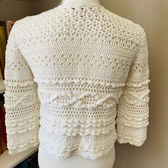 CALYPSO ST. BARTH White Open High Quality Cozy Knit Sweater Cardigan Size XS - Picture 4 of 6